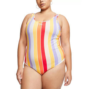 Womens Nike Plus Size Multi Striped Bodysuit Tight Fit Size 2X